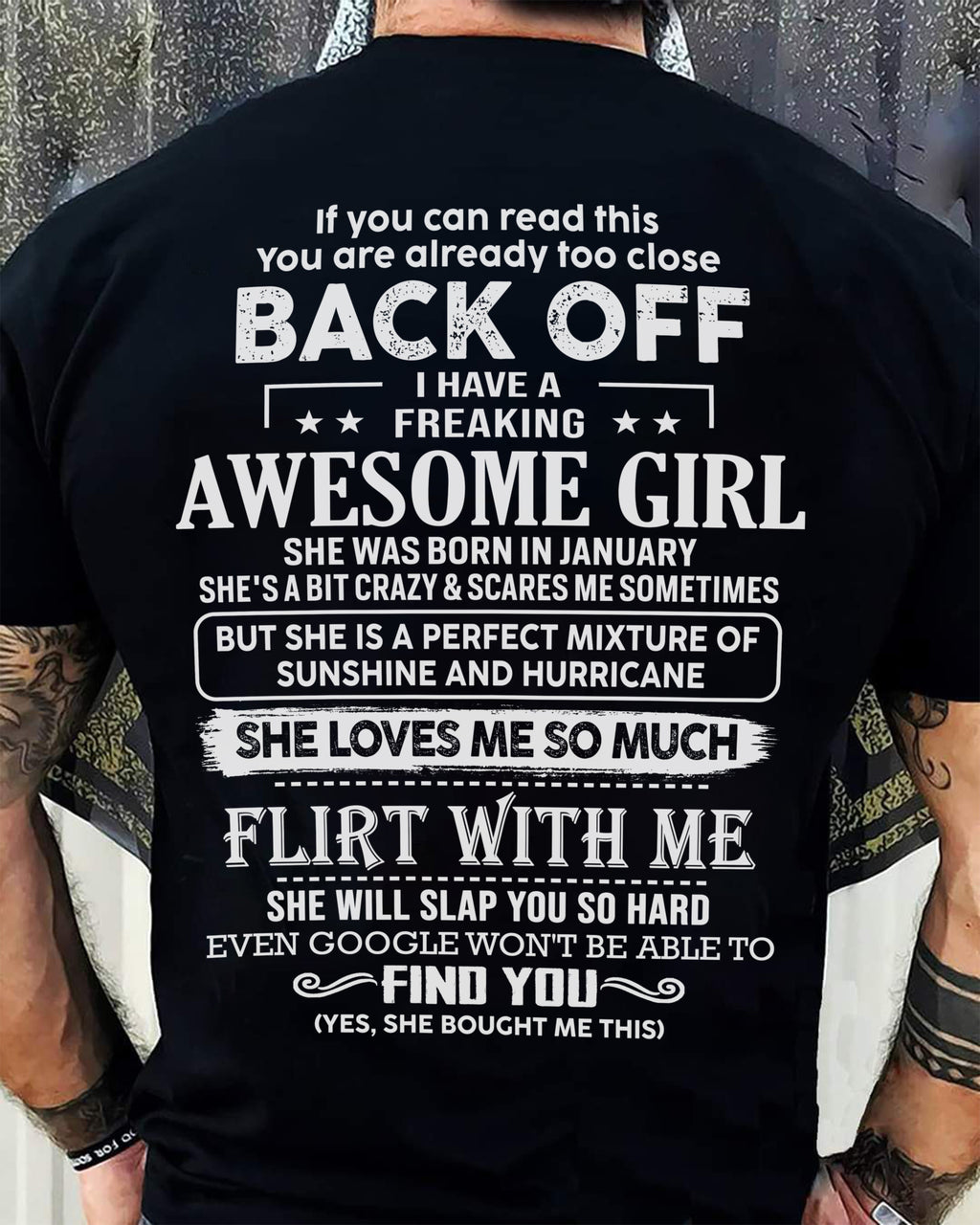 January – Awesome Girlfriend Born In January – Special gift for your Boyfriend – From Wife NGHL01 (SKU06-17-01)