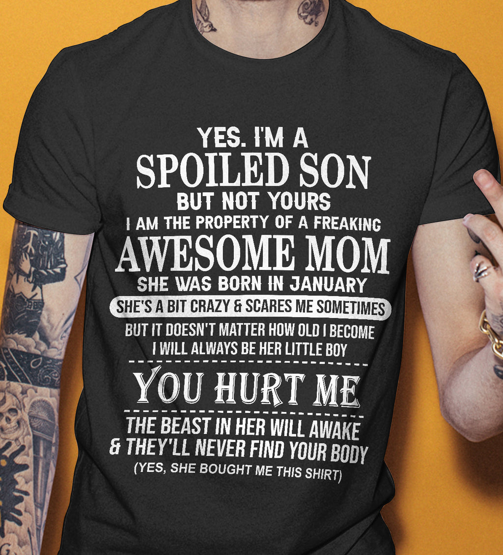 January - Awesome Mom Born In January - Special gift for Son From Mom - NGHL01 (SKU10-45-01)