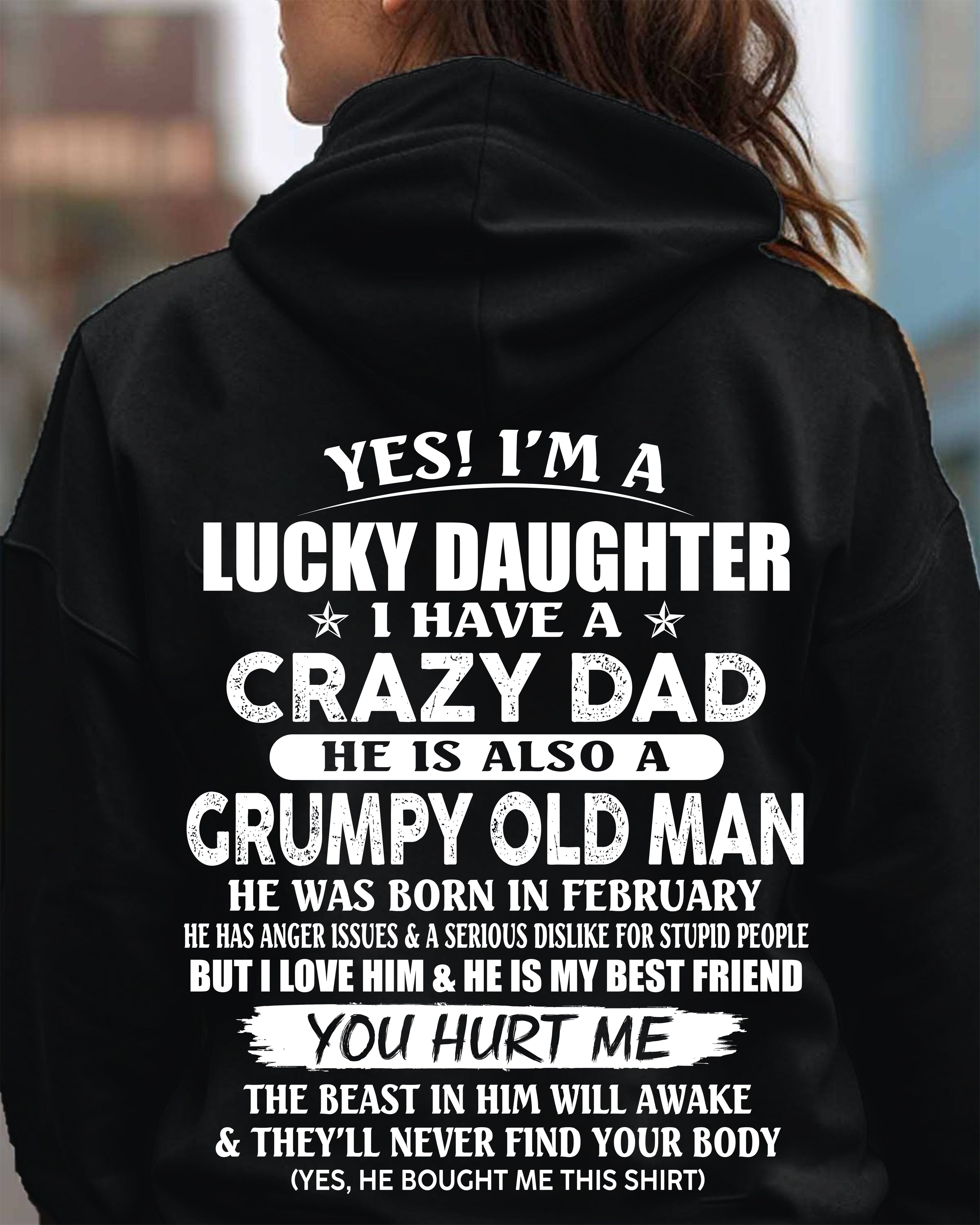 February - Awesome Grumpy Old Dad - Special gift for your daughter From Dad - NGHL02 (SKU10-50-02)