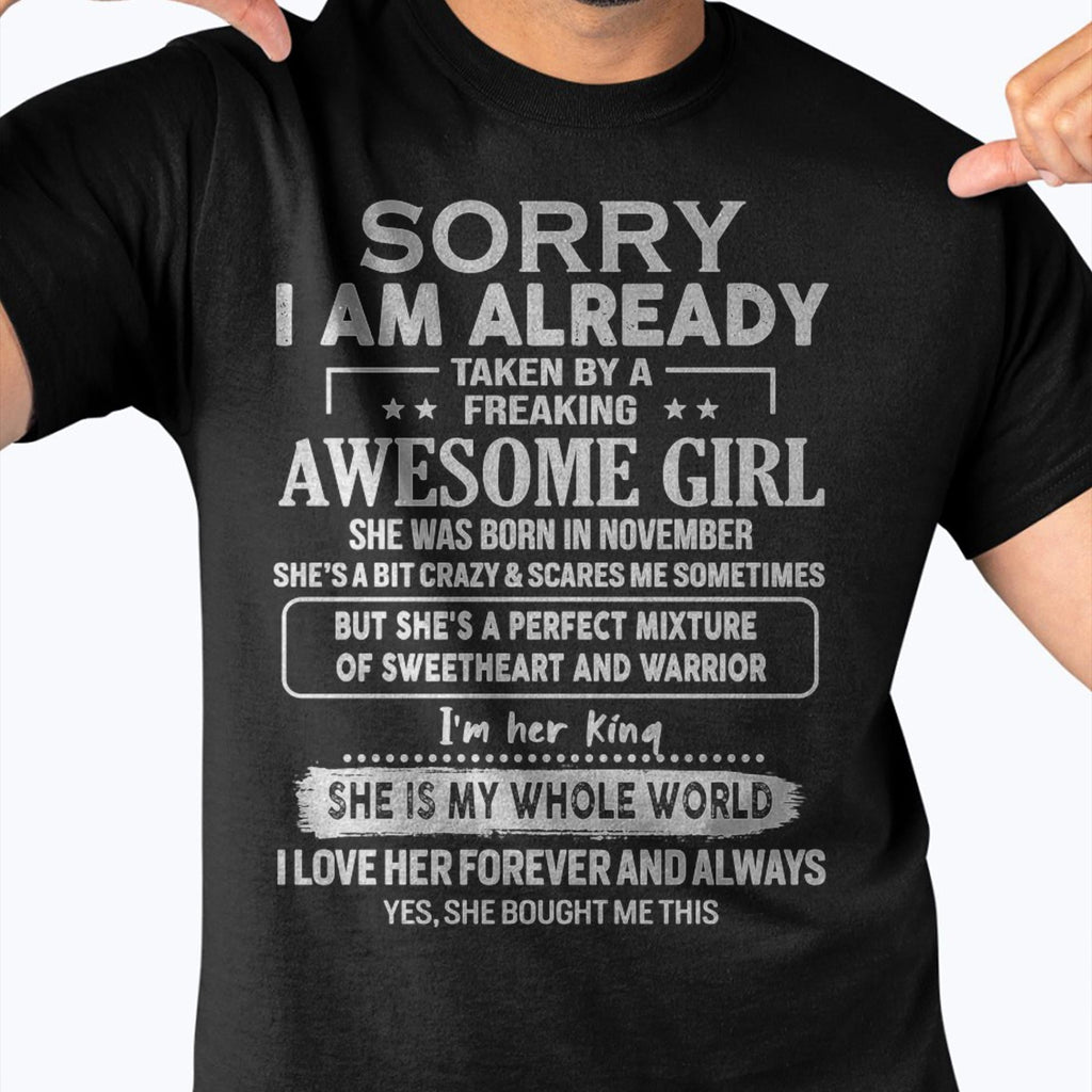 November - Awesome Girl - Perfect Gift For Your Boyfriend, Husband From Wife - NGHL11 (SKU04-86MT-11)