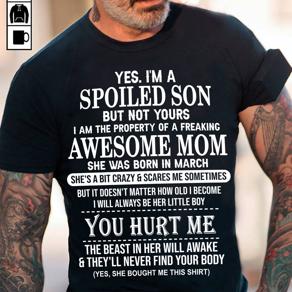 March - Awesome Mom Born In March - Special gift for Son From Mom - NGHL03 (SKU10-45-03)