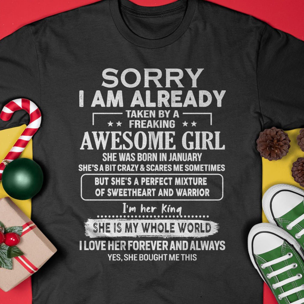 January - Awesome Girl - Perfect Gift For Your Boyfriend, Husband From Wife - NGHL01 (SKU04-86MT-01)