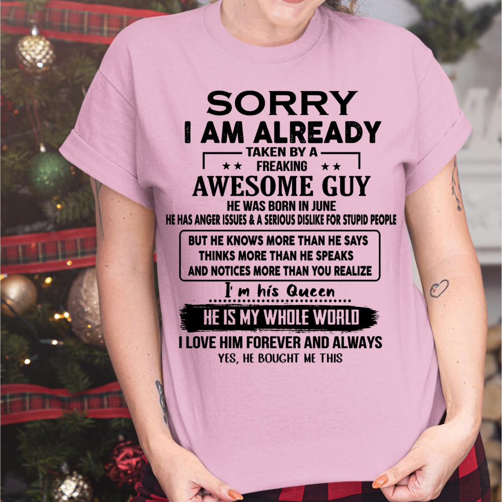 June - Awesome Guy - Perfect gift for your girlfriend or wife From Husband - NGHL06 (SKUT08-11-06)