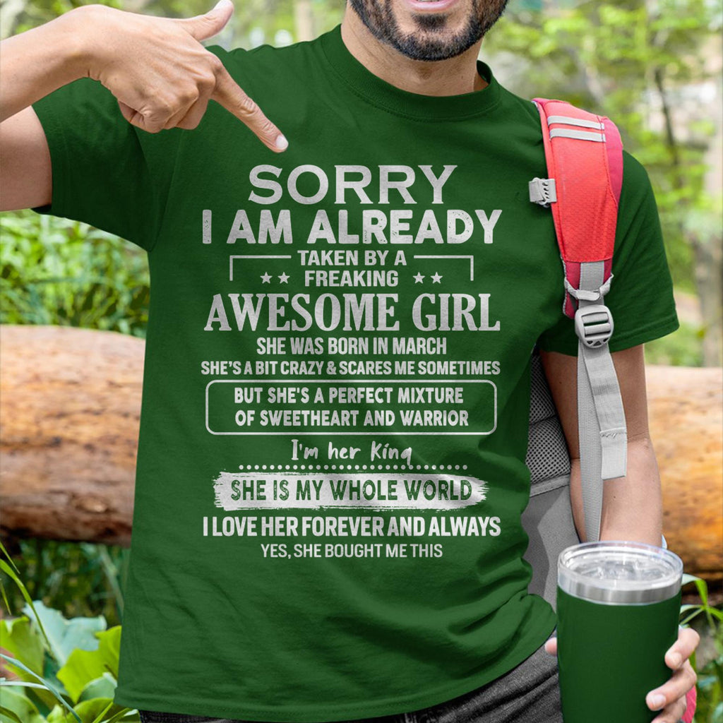 March - Awesome Girl - Perfect Gift For Boyfriend, Husband From Wife - NGHL03 (SKU04-86MT-03)