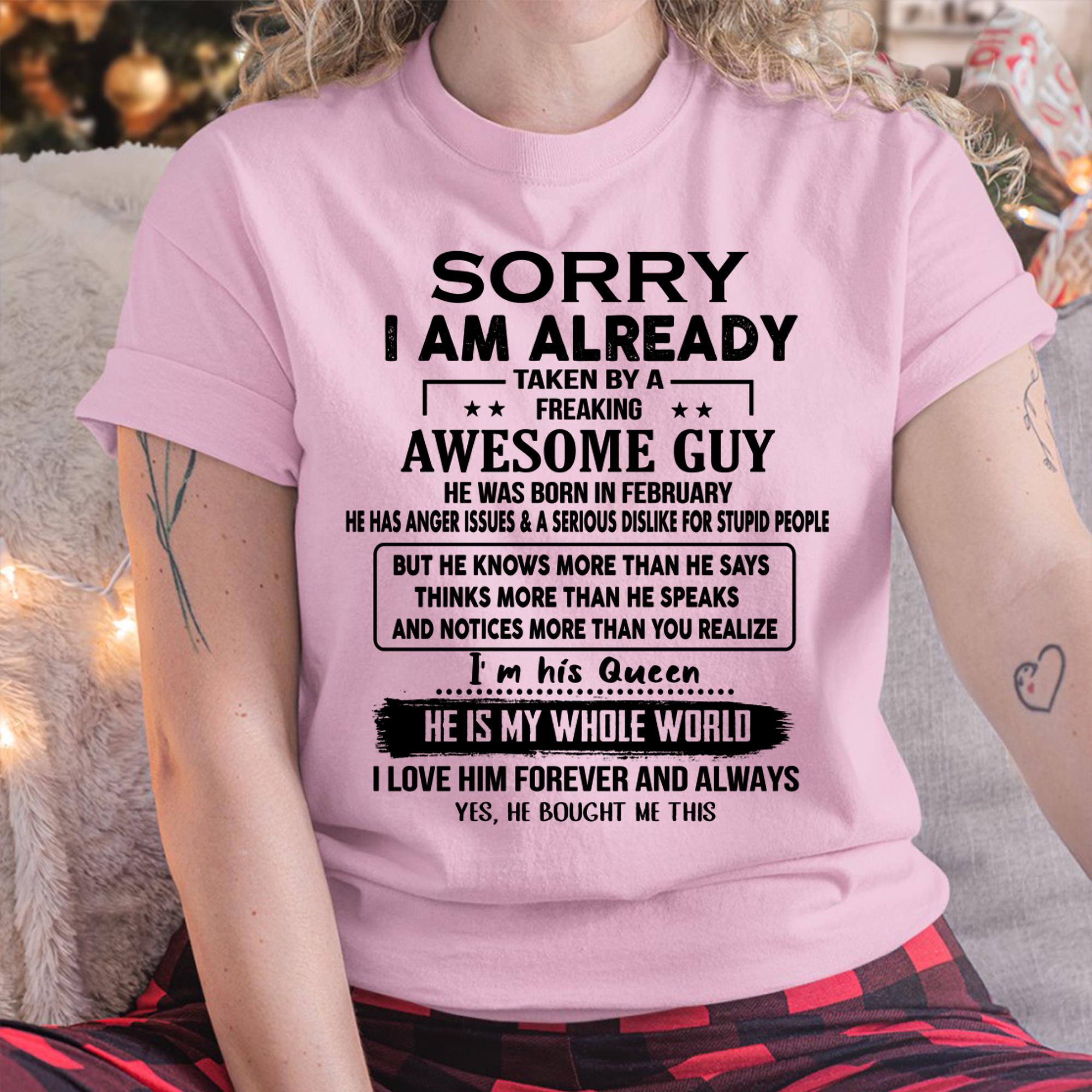 February - Awesome Guy - Perfect gift for your girlfriend or wife from Husband - NGHL02(SKUT08-11-02)