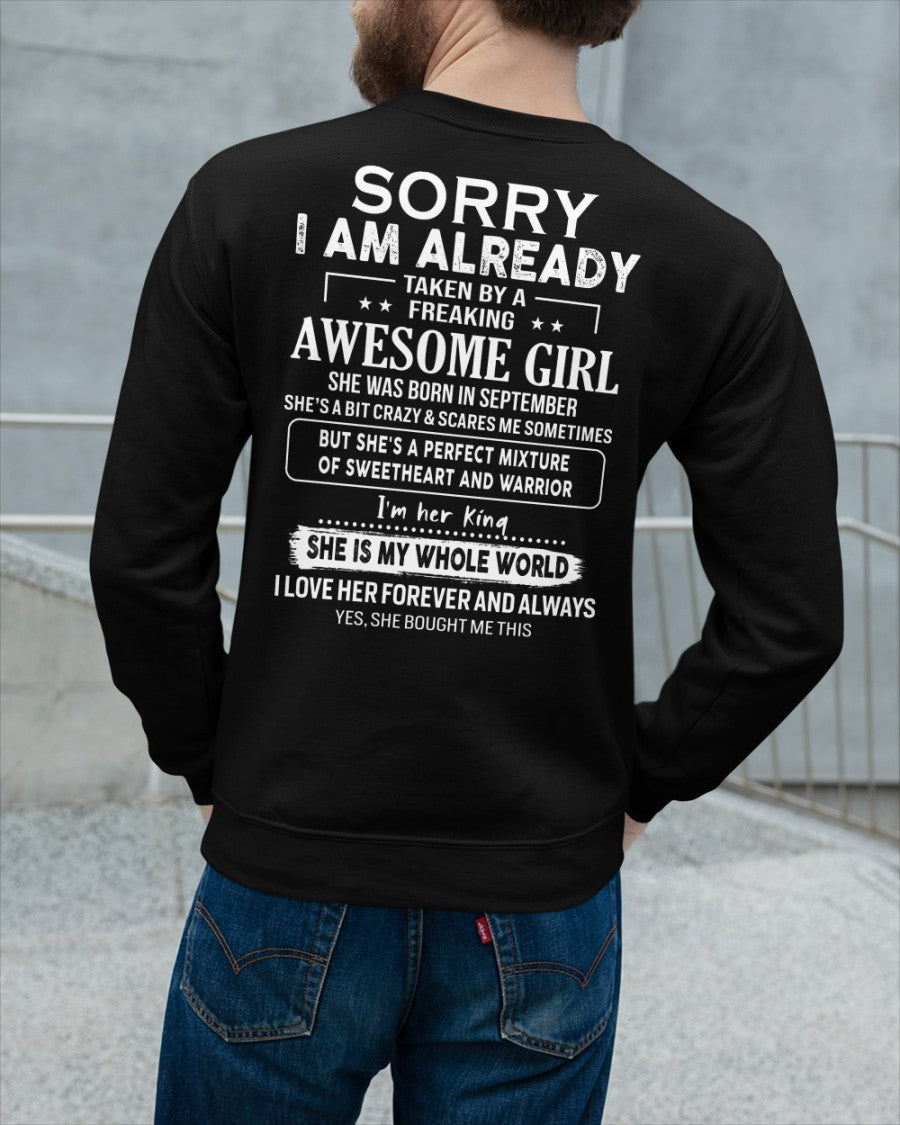 September - Awesome girl - Perfect gift for your boyfriend - (SKU04-86-09) - From Wife NGHL09