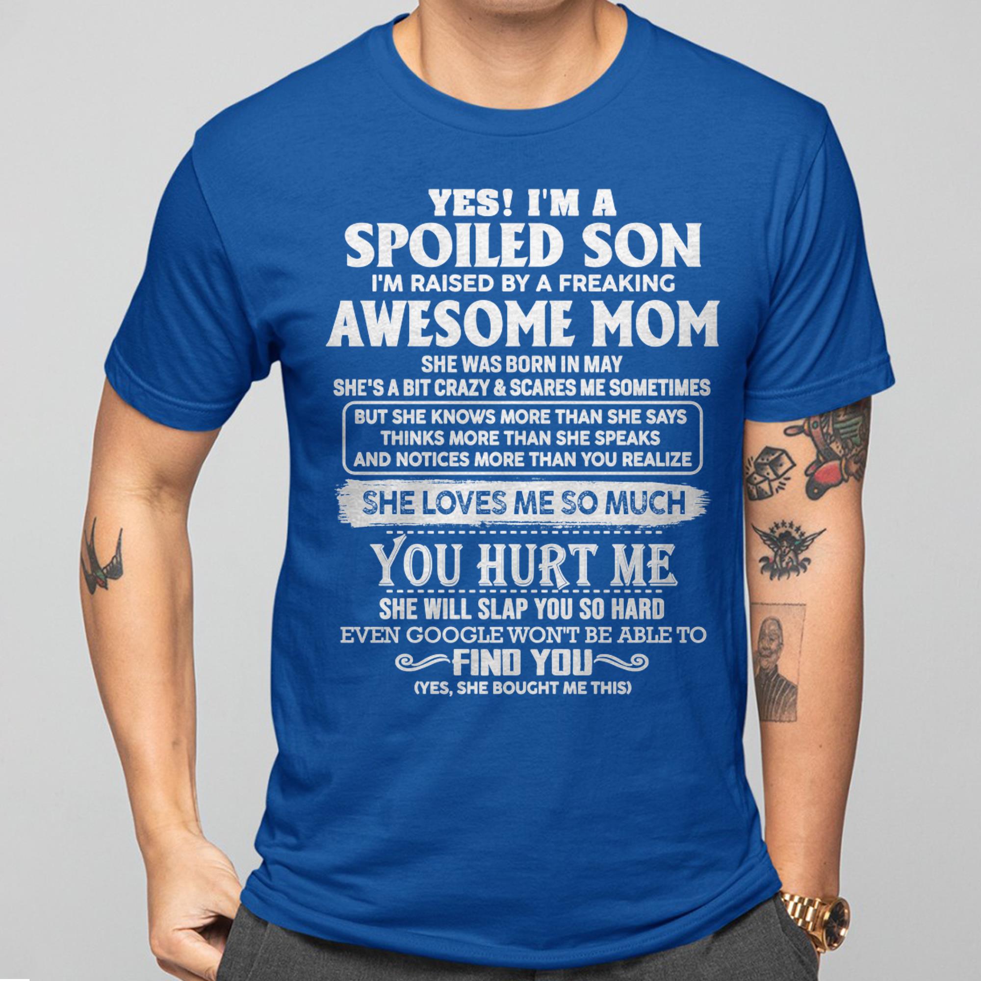 May - Awesome Mom - Perfect Gift For Spoiled Son From Mom - NGHL05 (SKU05-47-05)