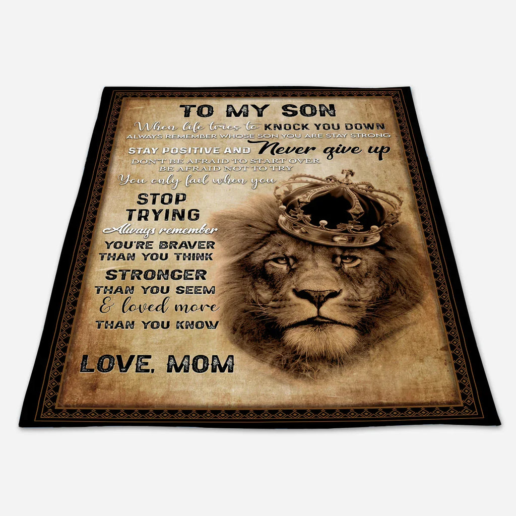 Special Gift For Your Son Blanket - From Mom