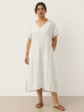 100% Linen Back-Tied Waist Maxi Dress HANA