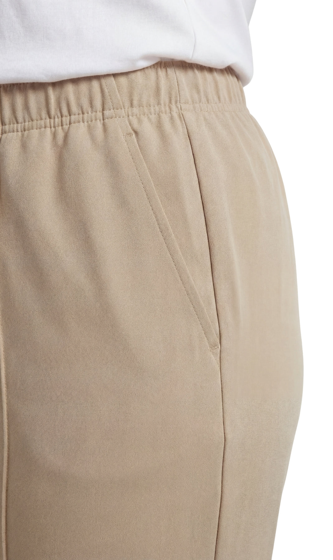 Women's Classic Pull-On Poly Knit Pants — Elastic Waist Dress Slacks