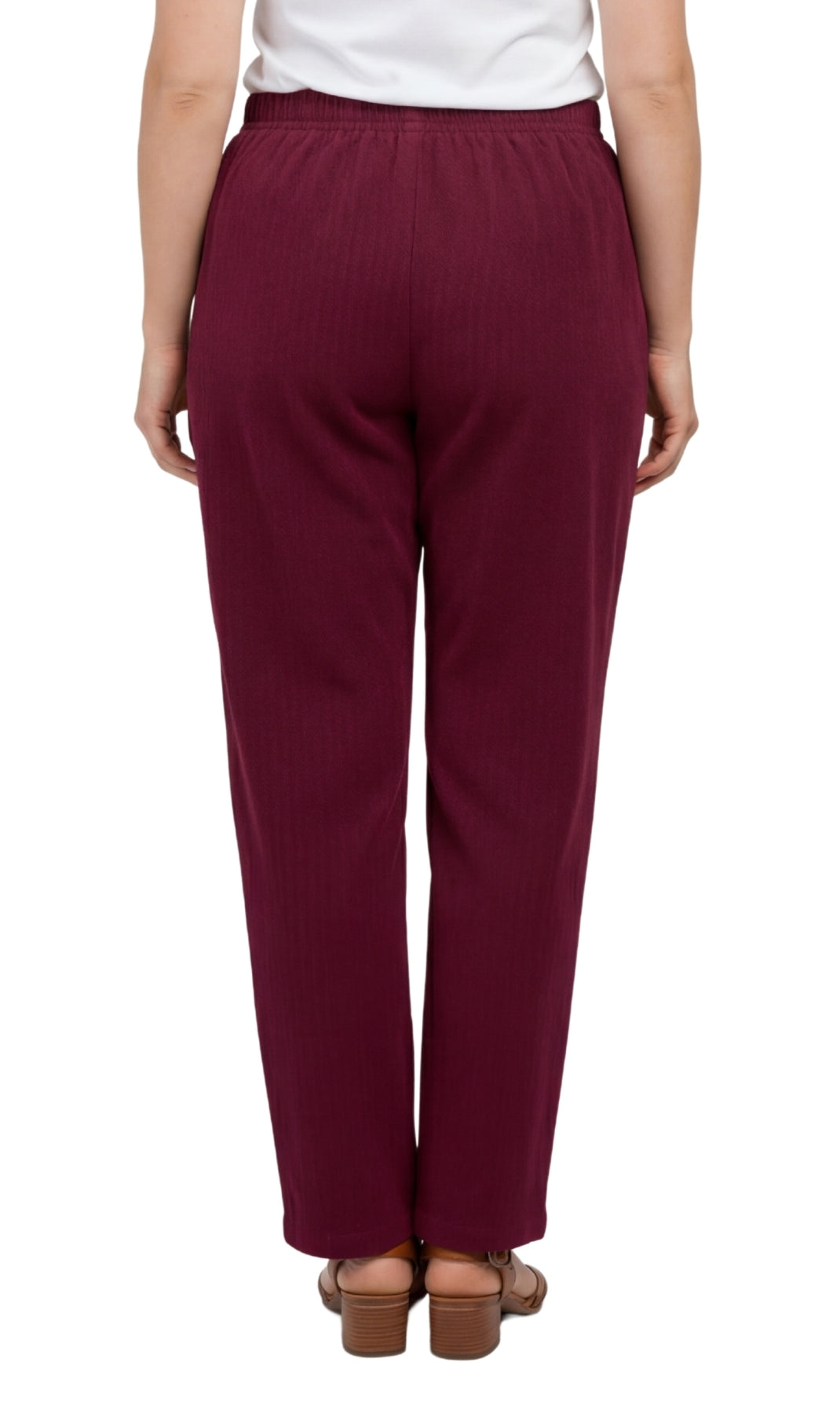 Women's Pull-On Fine Wale Corduroy Pants — Soft Covered Elastic Waist