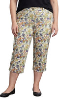 Women's Botanical Bloom Capri Pants with Front Pockets — Concealed Zipper