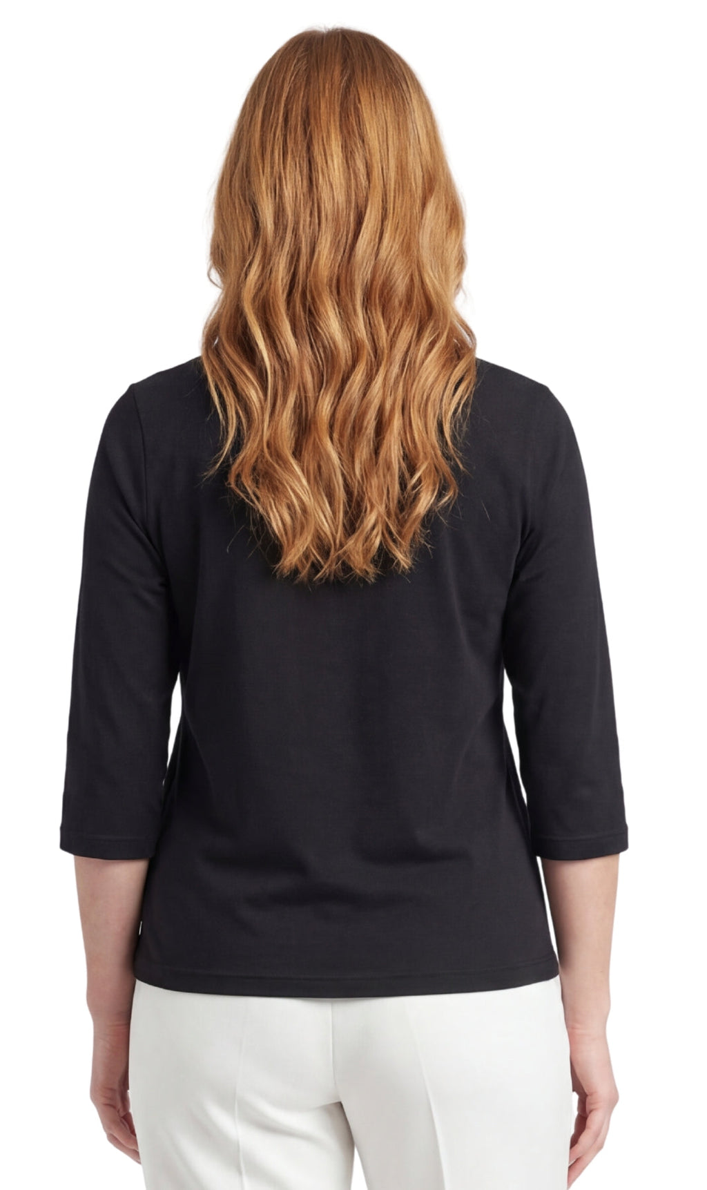 Women's 3/4 Sleeve Crew Neck Top — Comfortable Jersey Knit