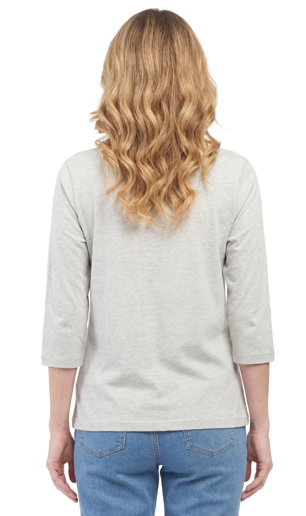Women's 3/4 Sleeve Crew Neck Top — Comfortable Jersey Knit