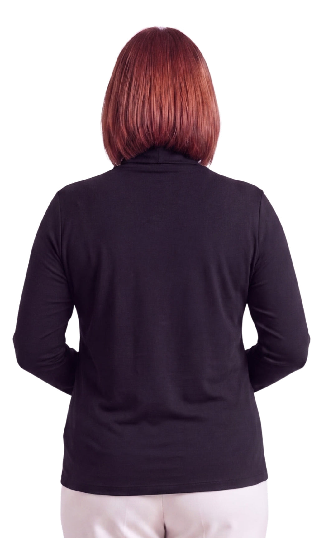 Women's Long Sleeve Relaxed Fit Turtleneck Top