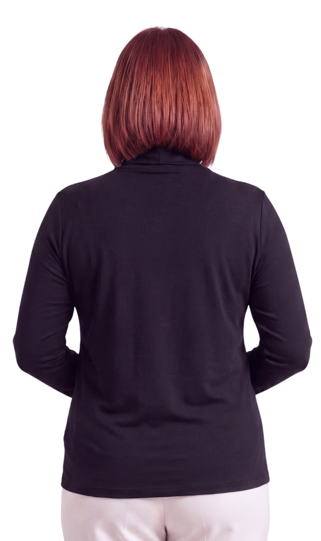 Women's Long Sleeve Relaxed Fit Turtleneck Top