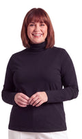 Women's Long Sleeve Relaxed Fit Turtleneck Top