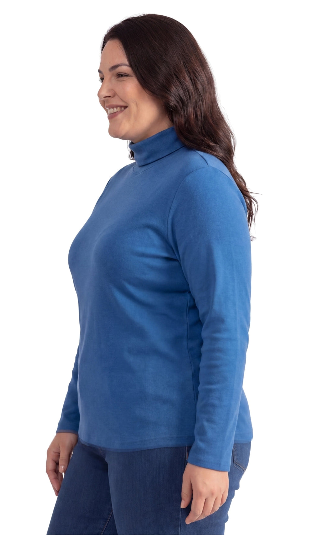 Women's Long Sleeve Relaxed Fit Turtleneck Top