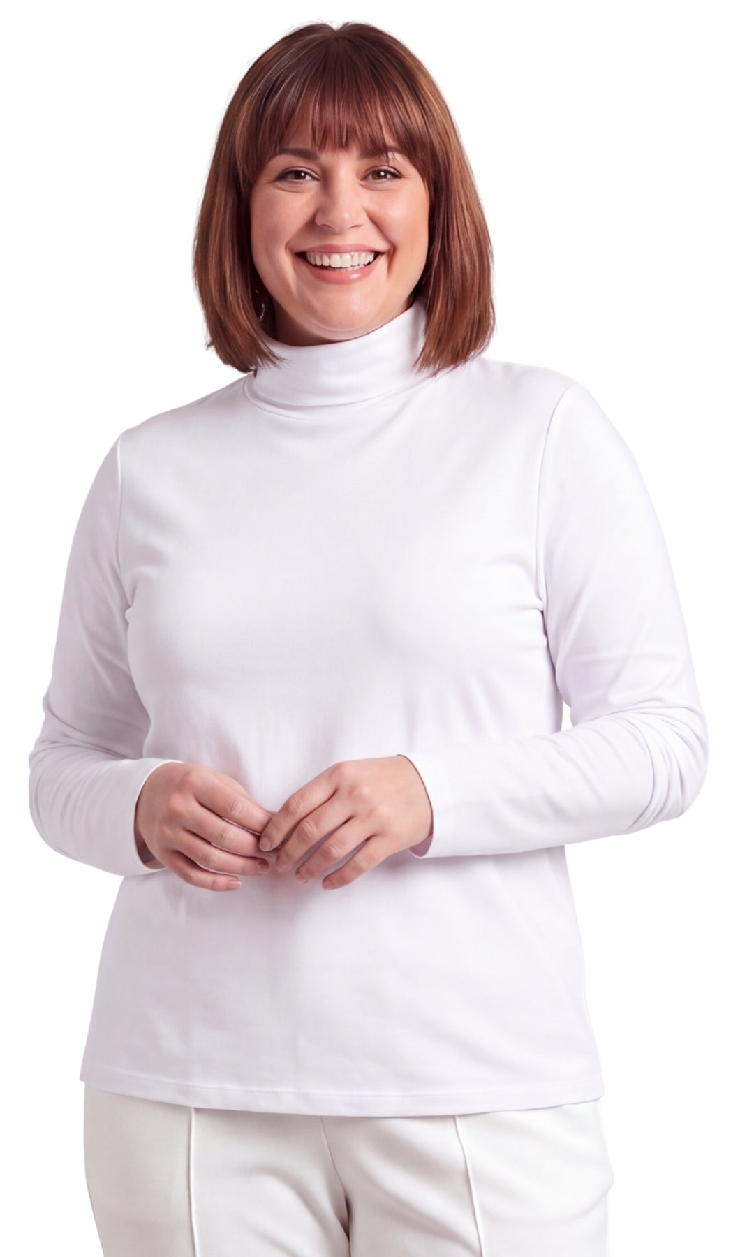 Women's Long Sleeve Relaxed Fit Turtleneck Top