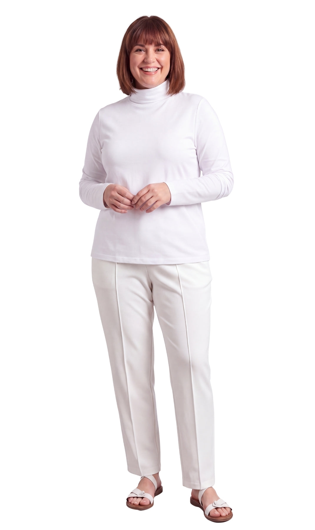 Women's Long Sleeve Relaxed Fit Turtleneck Top