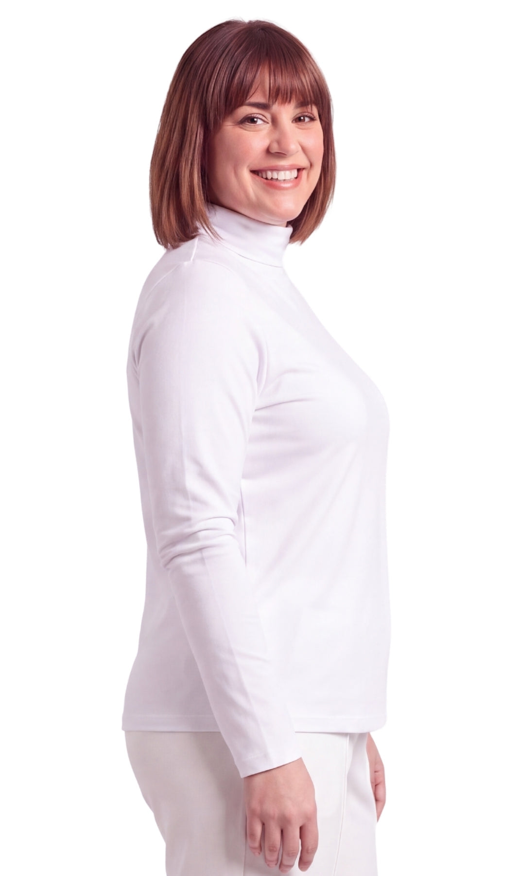 Women's Long Sleeve Relaxed Fit Turtleneck Top