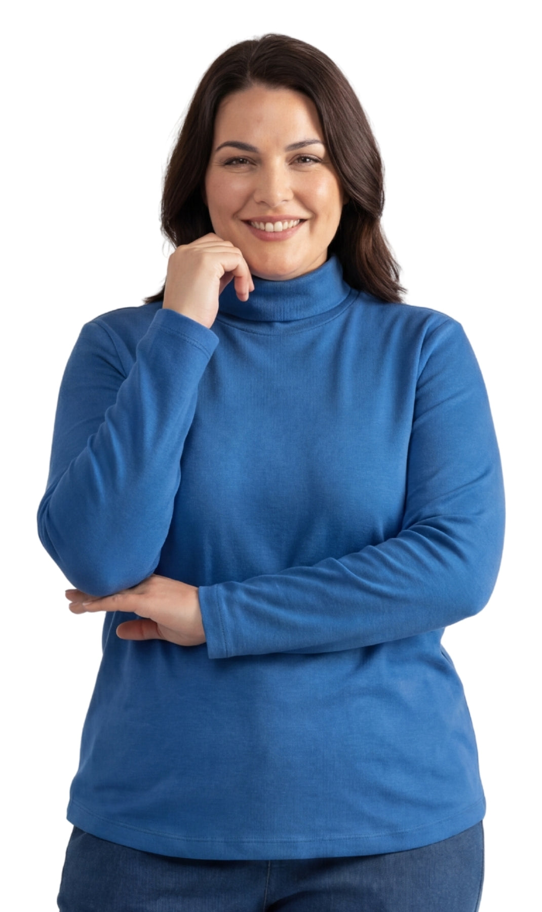 Women's Long Sleeve Relaxed Fit Turtleneck Top