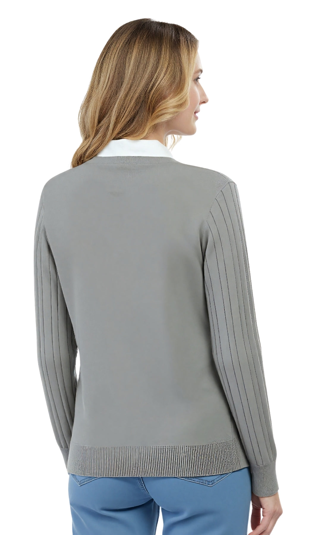 Women's Classic Button Front Cable Knit Cardigan — Soft Acrylic