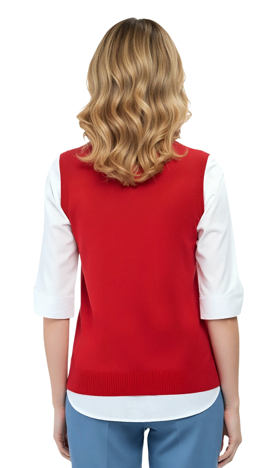Women's Cable Knit Cardigan Sweater Vest — Button Front