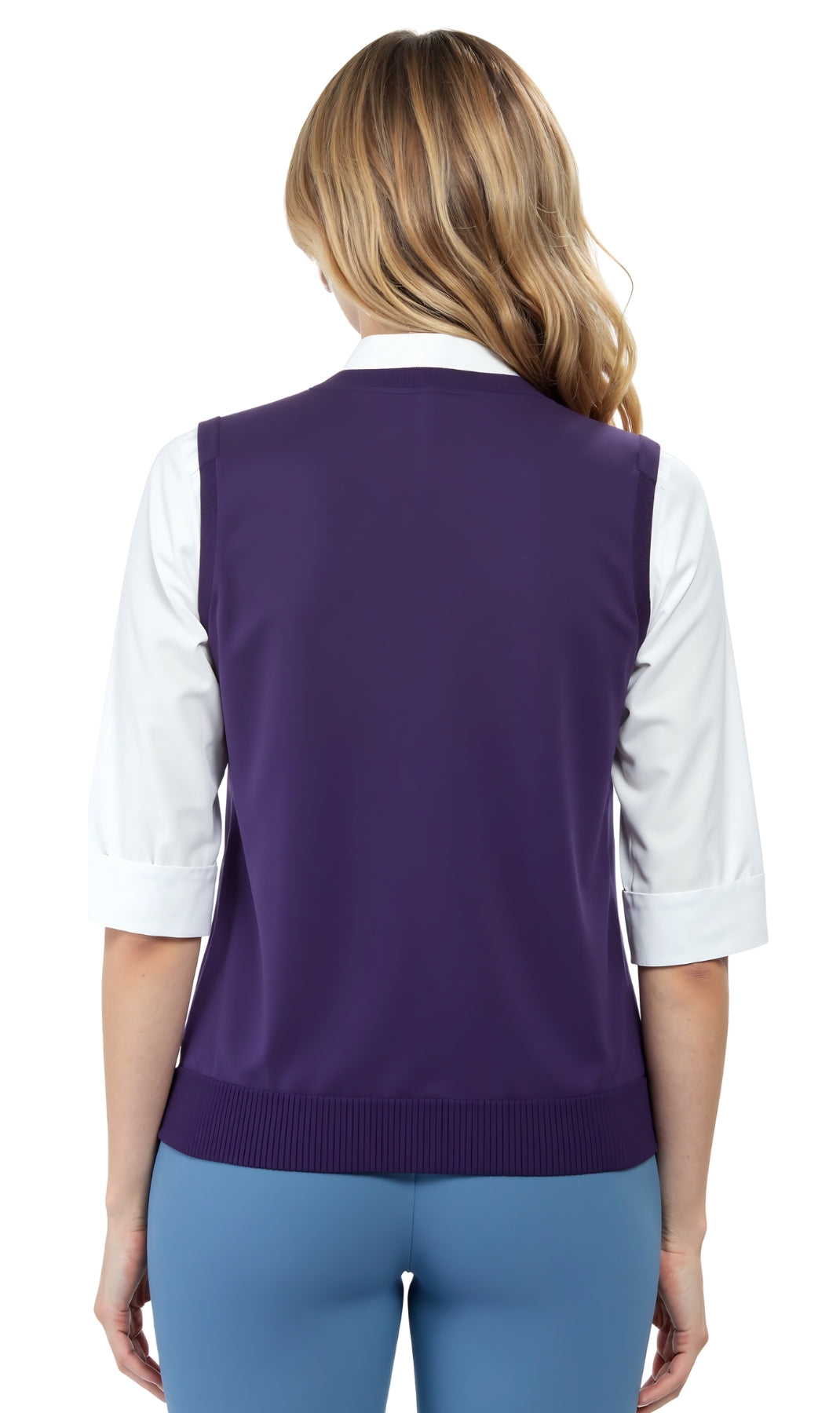 Women's Cable Knit Cardigan Sweater Vest — Button Front
