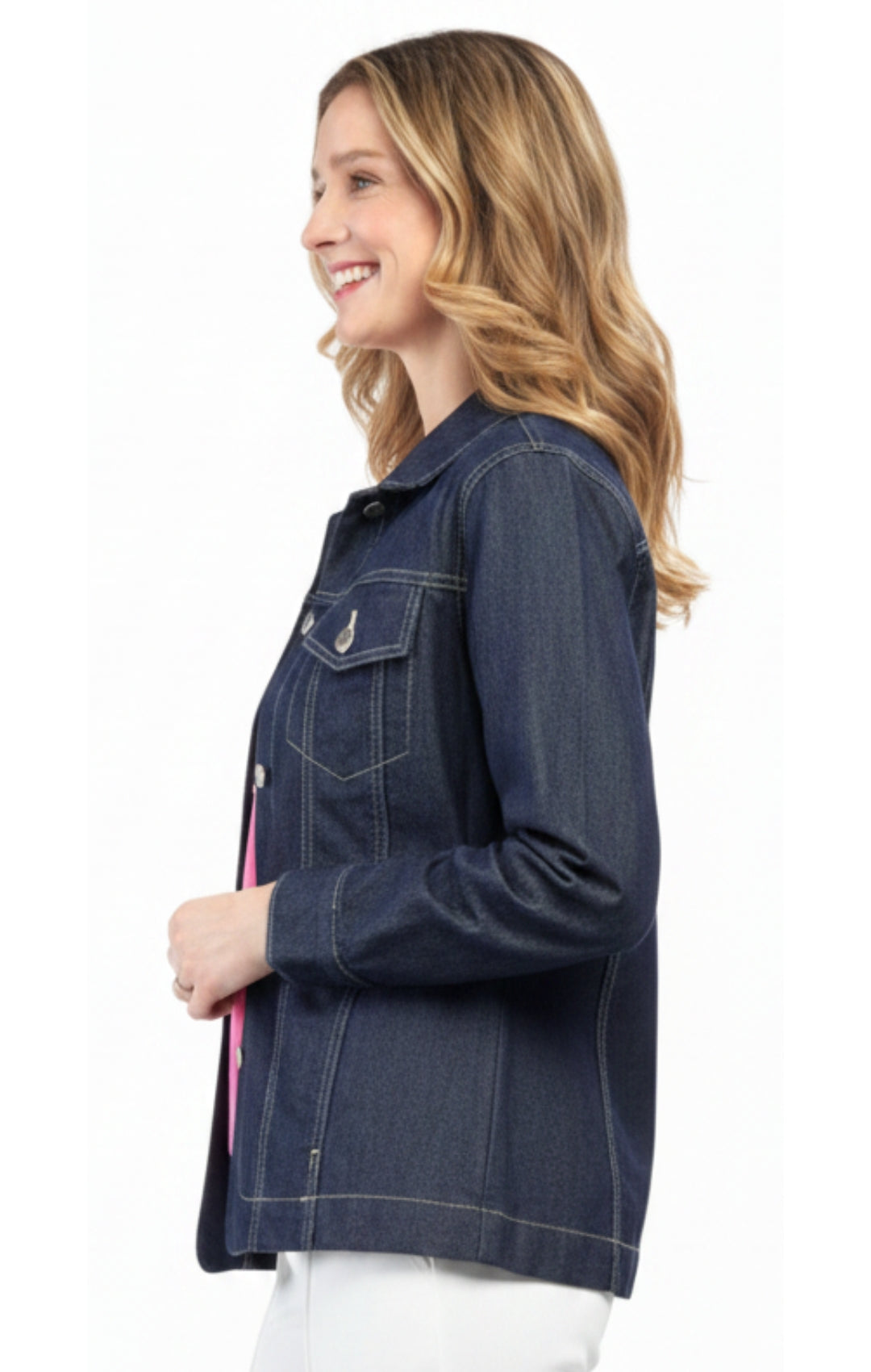 Women's Classic Button Front Denim Jacket — Timeless Everyday Style