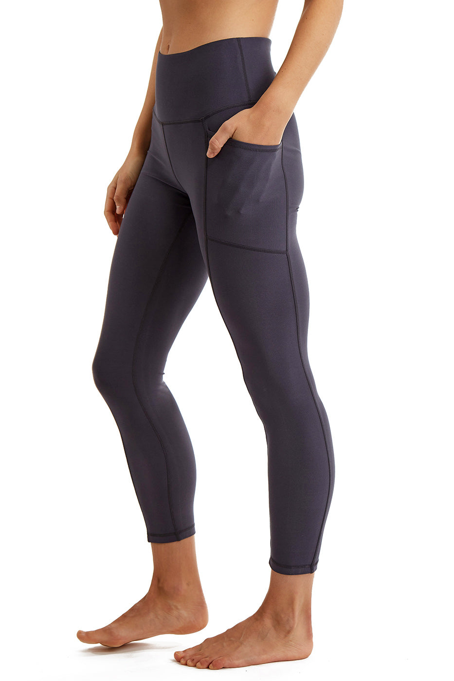 Women's 7/8 Leggings with Side Phone Pockets — Compression Double Knit