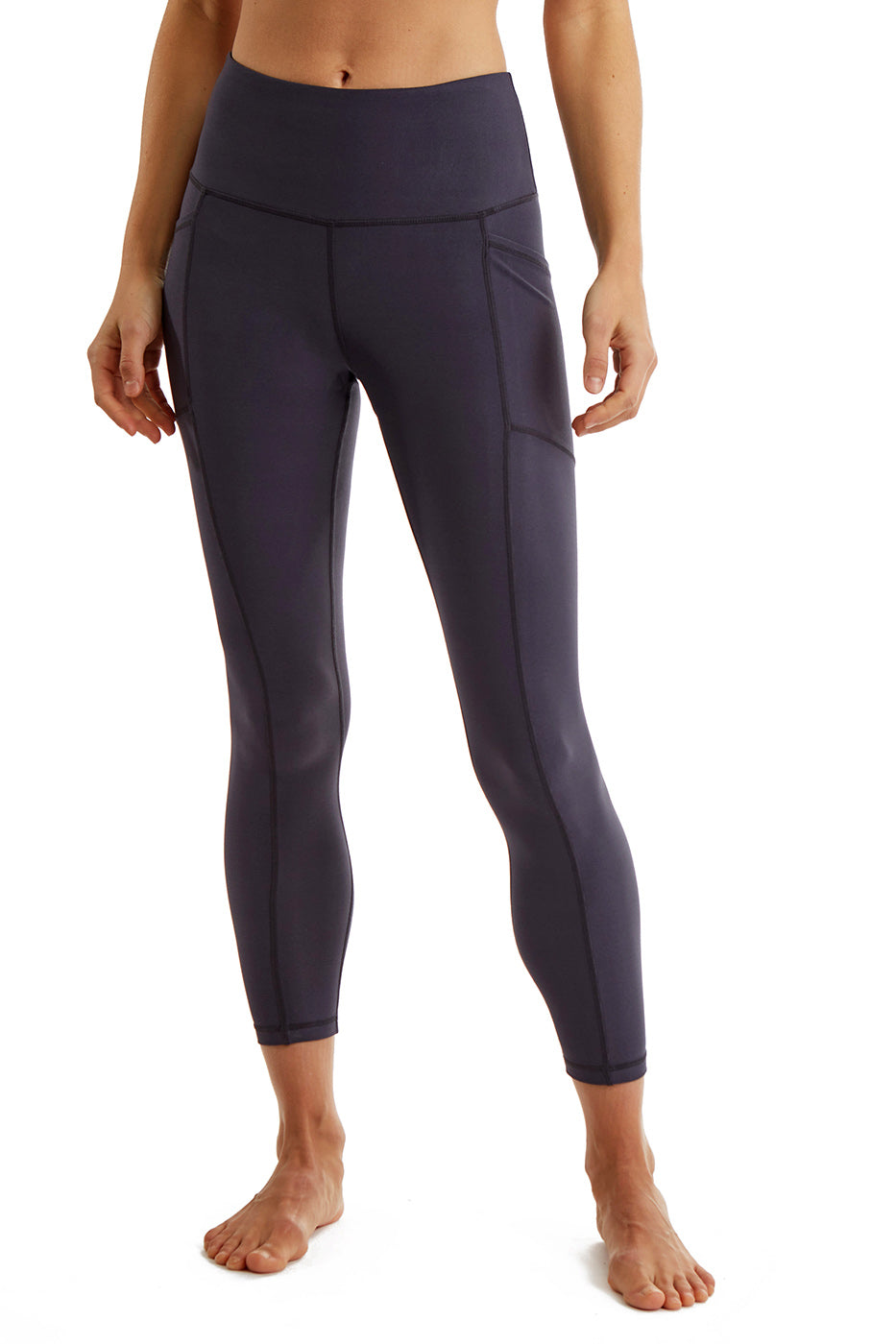 Women's 7/8 Leggings with Side Phone Pockets — Compression Double Knit