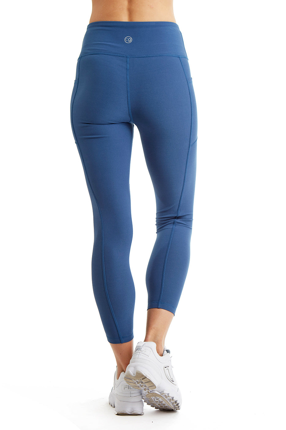 Women's 7/8 Leggings with Side Phone Pockets — Compression Double Knit