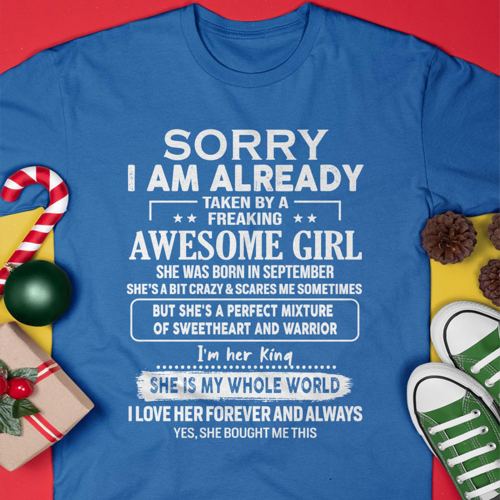 September - Awesome Girl - Perfect Gift For Your Boyfriend, Husband From Wife - NGHL09 (SKU04-86MT-09)