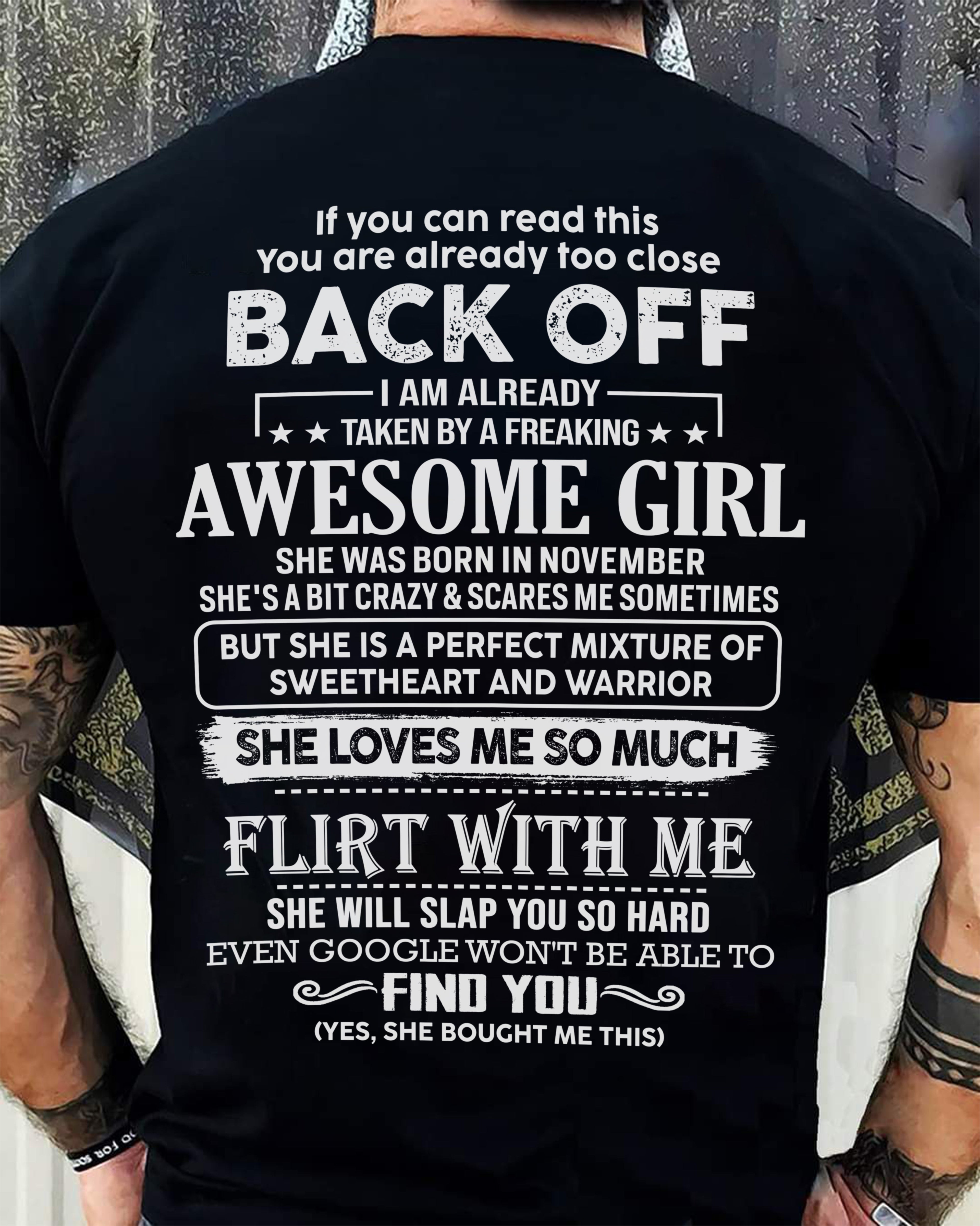 November – Awesome Girlfriend Born In November – Special gift for your Boyfriend – From Wife NGHL11 (SKU06-25-11)