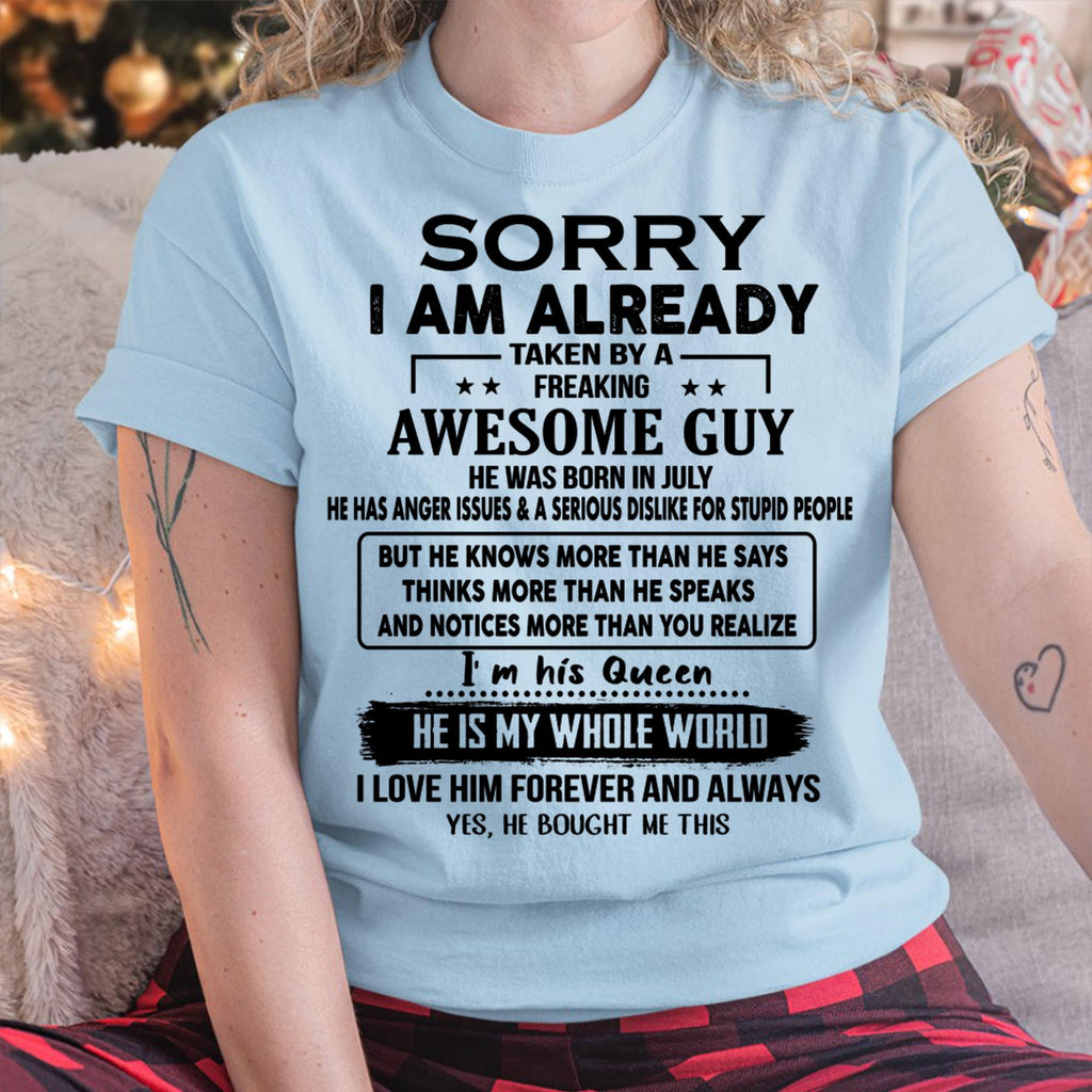 July - Awesome Guy - Perfect gift for your girlfriend or wife From Husband - NGHL07 (SKUT08-11-07)
