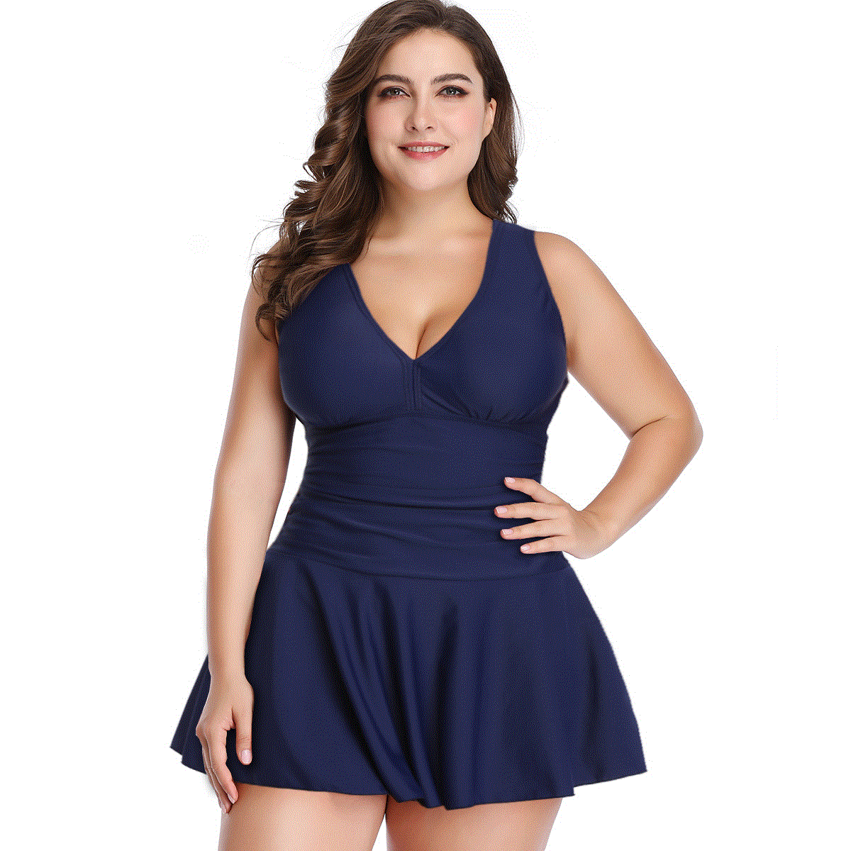 Plus Size Halter One-Piece Swimsuit