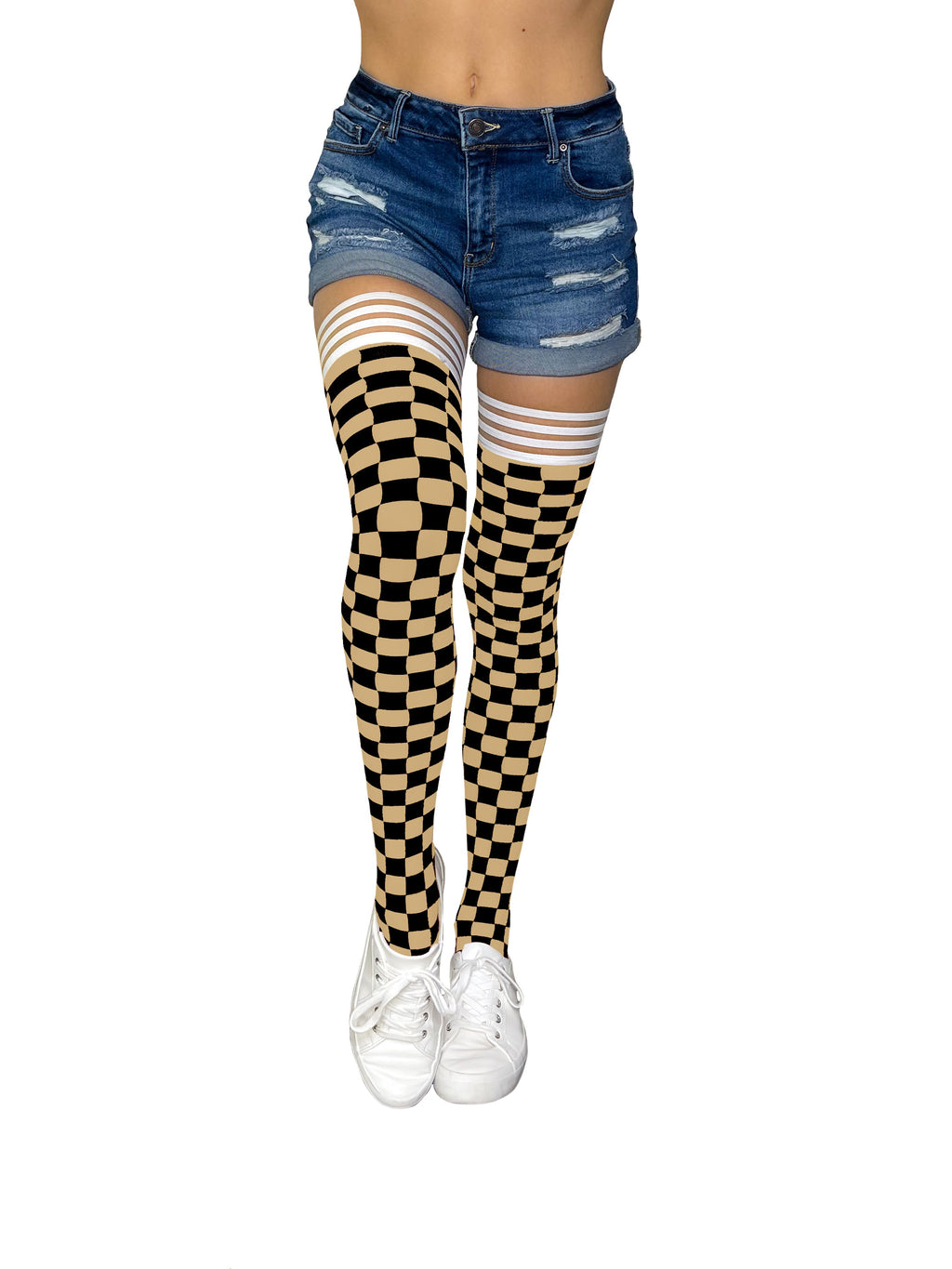 Game Day! - Black & Gold Thigh-Highs