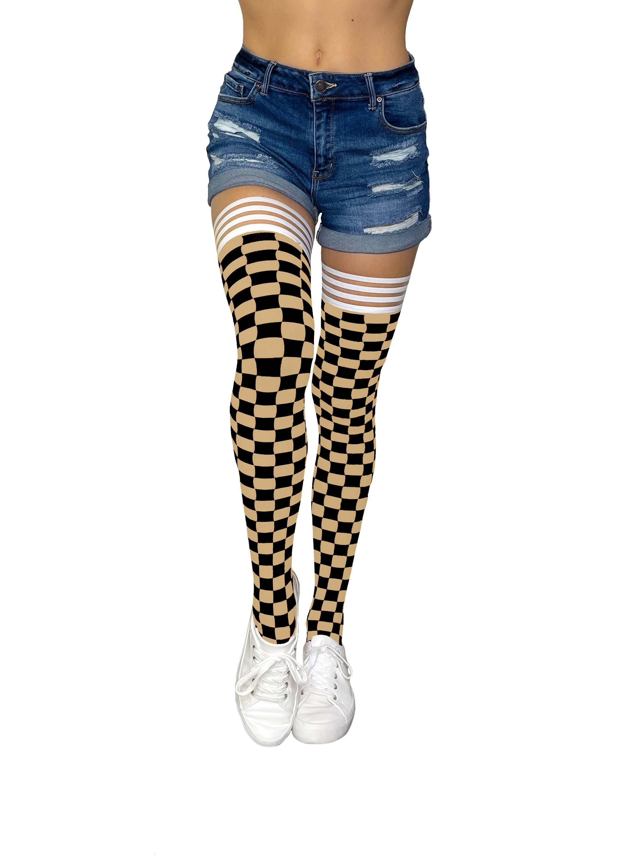 Game Day! - Black & Gold Thigh-Highs