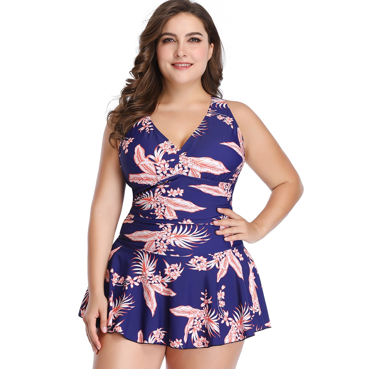 Plus Size Halter One-Piece Swimsuit