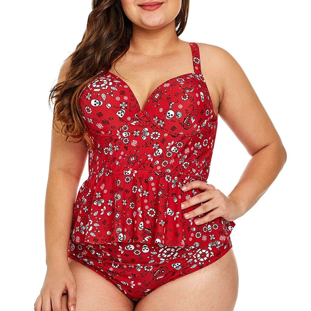 Plus Size Printed Bikini Swimsuit