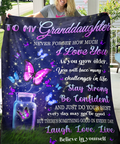 BLANKET FOR GRANDDAUGHTER – COMFORT & WARMTH GIFT 2 Sherpa Fleece Blanket NTTD00 (SKUB08-60)