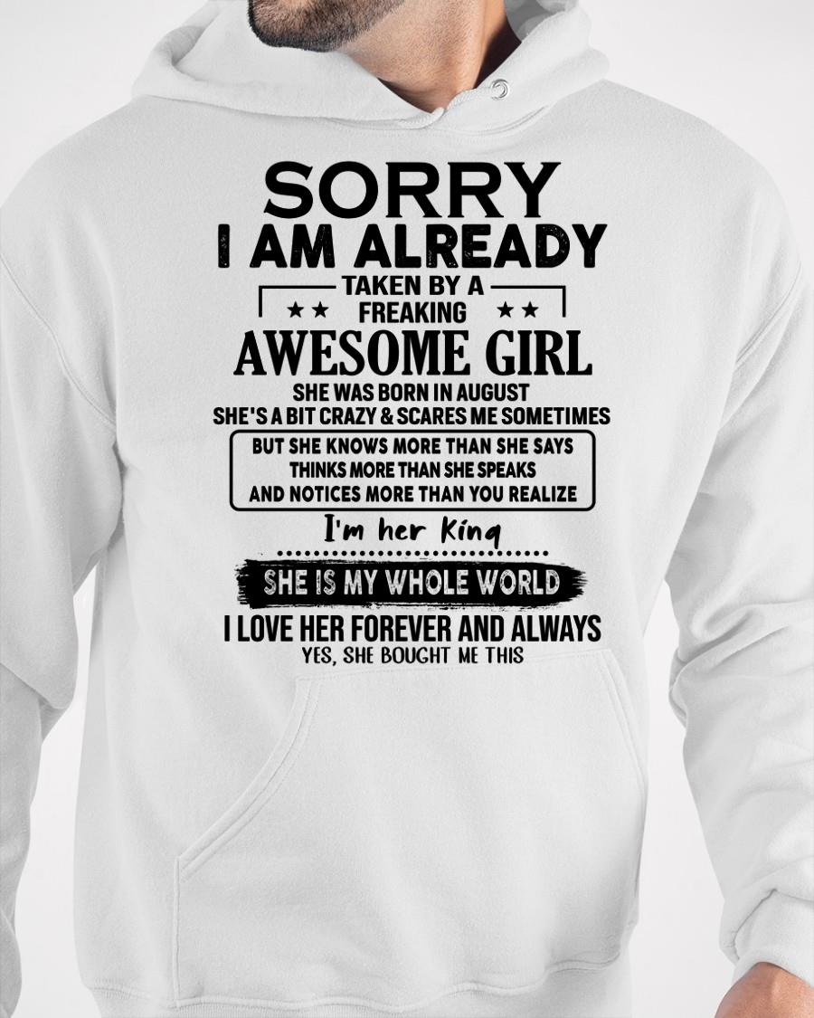 August - Awesome Girl born in August - Special gift for your boyfriend - From Wife NGHL08 (SKU.AT16)