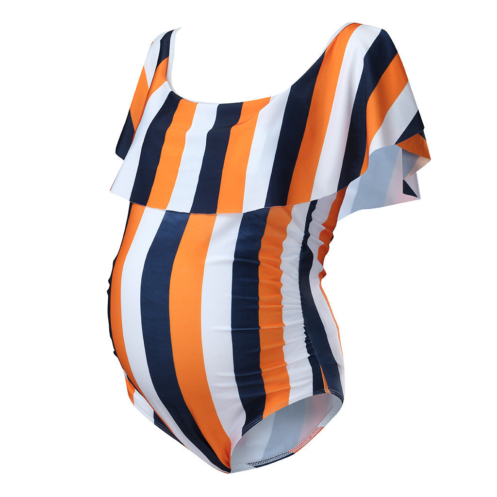 Plus Size Printed Metallic Bikini Swimsuit