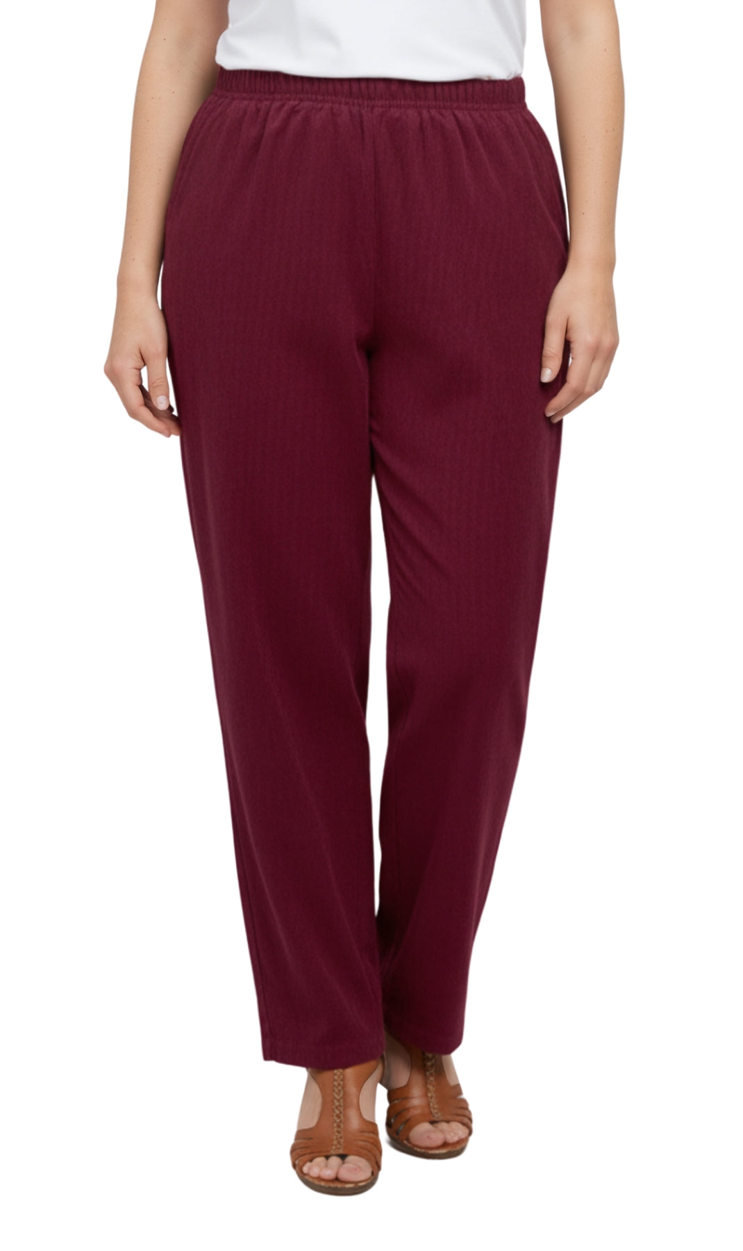 Women's Pull-On Fine Wale Corduroy Pants — Soft Covered Elastic Waist