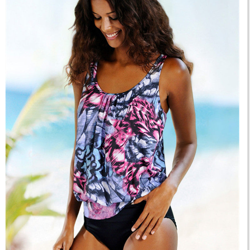 Printed Plus Size Bikini Swimsuit