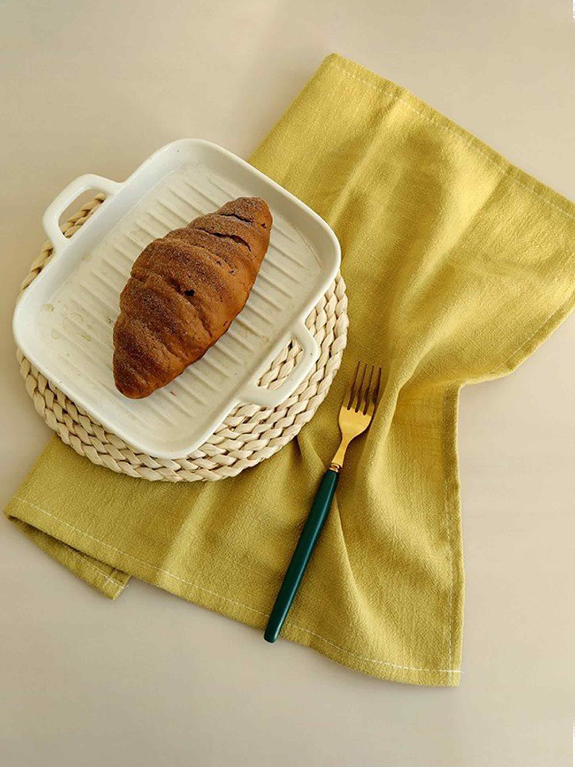 Cotton Linen Napkins Solid Color Placemats Tea Towels