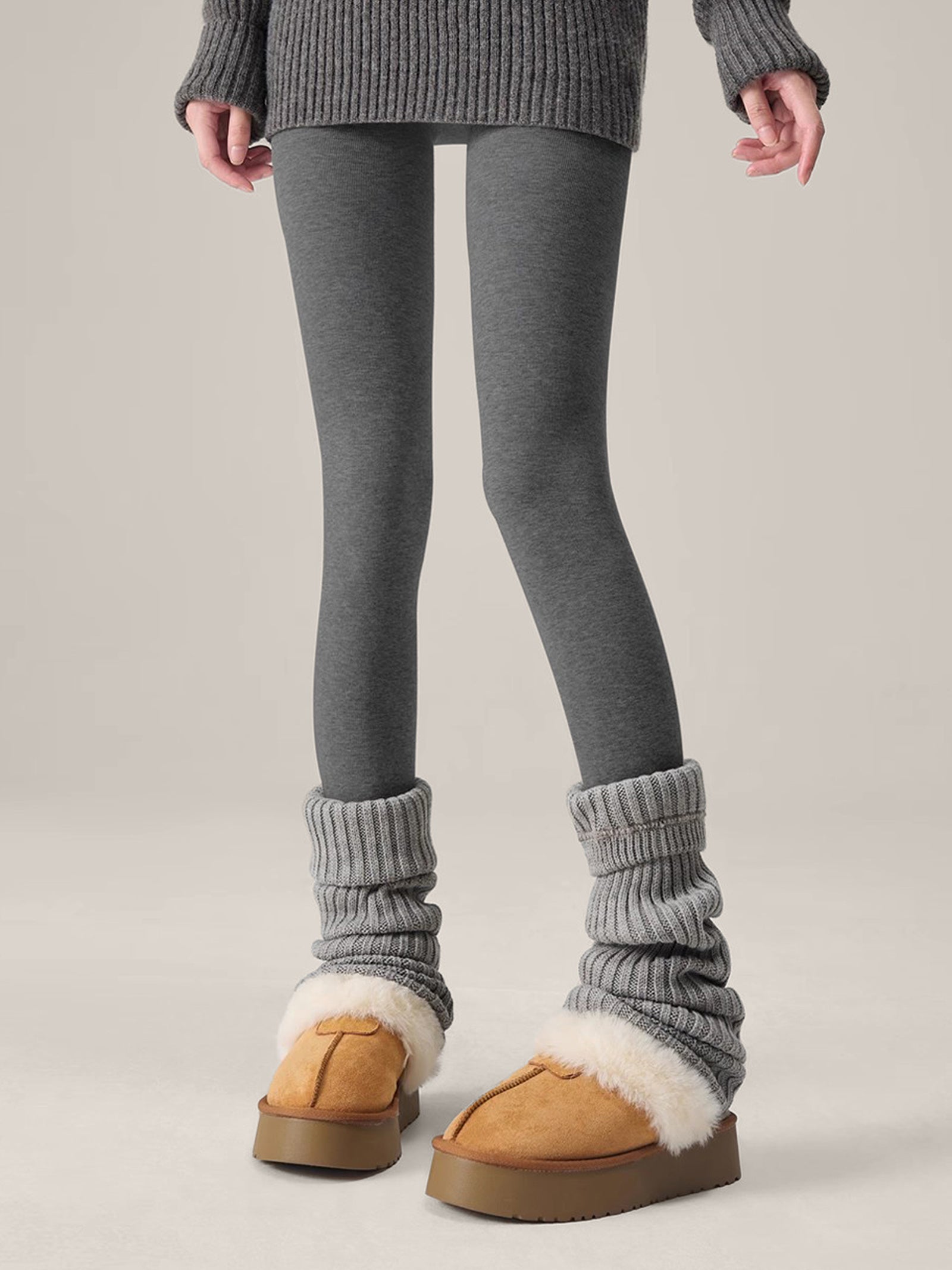 Wool Blend Lightweight Slimming Footed Tights
