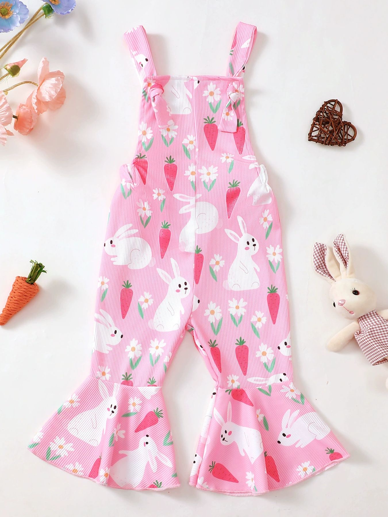Children's Printed Flare Overalls