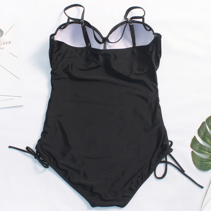 Black Plus Size One-Piece Swimsuit